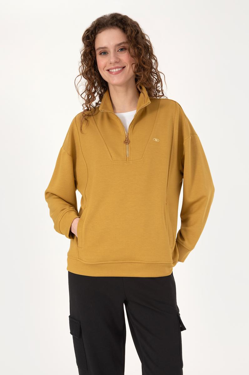 Kadın Hardal Sweatshirt