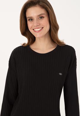 Kadın Siyah Kazak - 50314796012