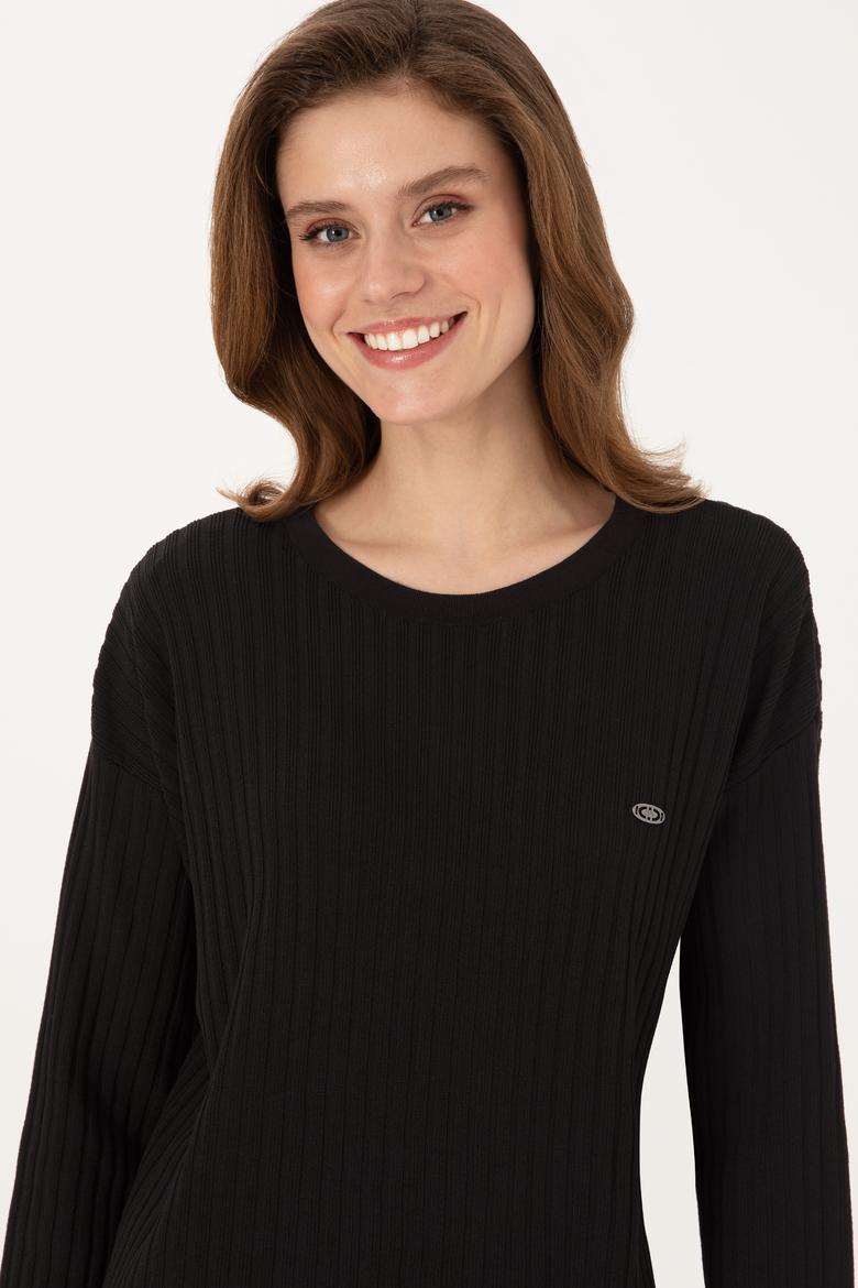 Kadın Siyah Kazak - 50314796012