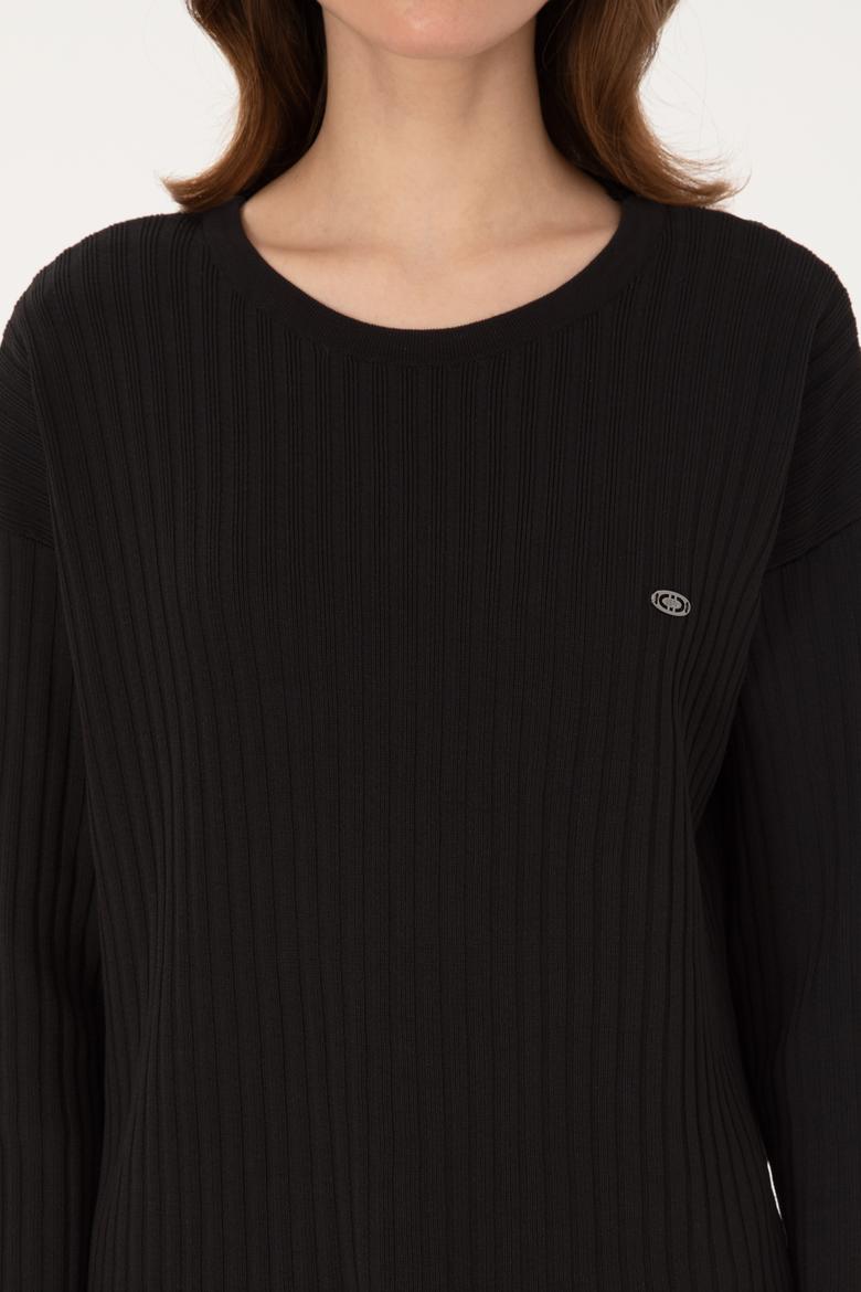 Kadın Siyah Kazak - 50314796012