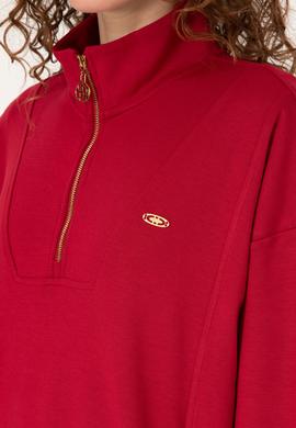 Kadın Koyu Frambuaz Sweatshirt - 50314221003