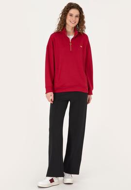 Kadın Koyu Frambuaz Sweatshirt - 50314221003