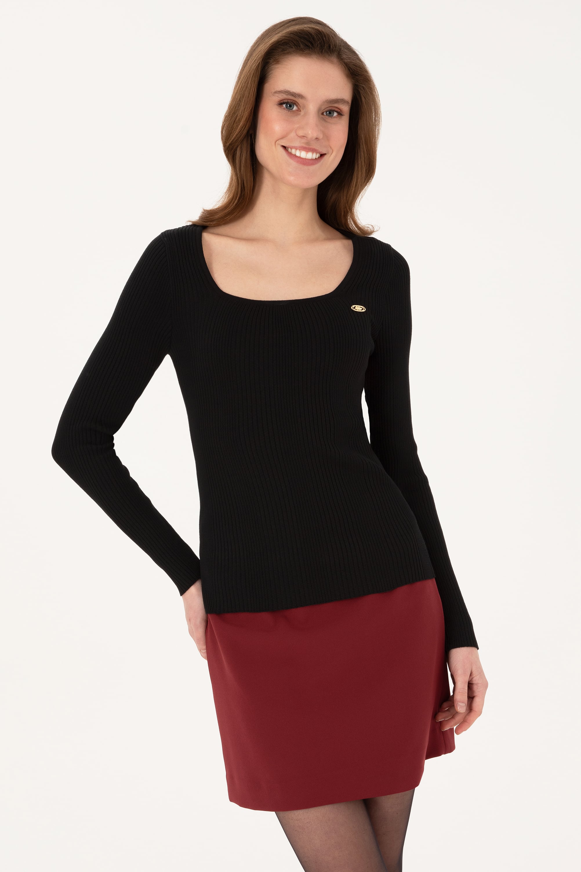 Kadın Siyah Kazak - 50314618004