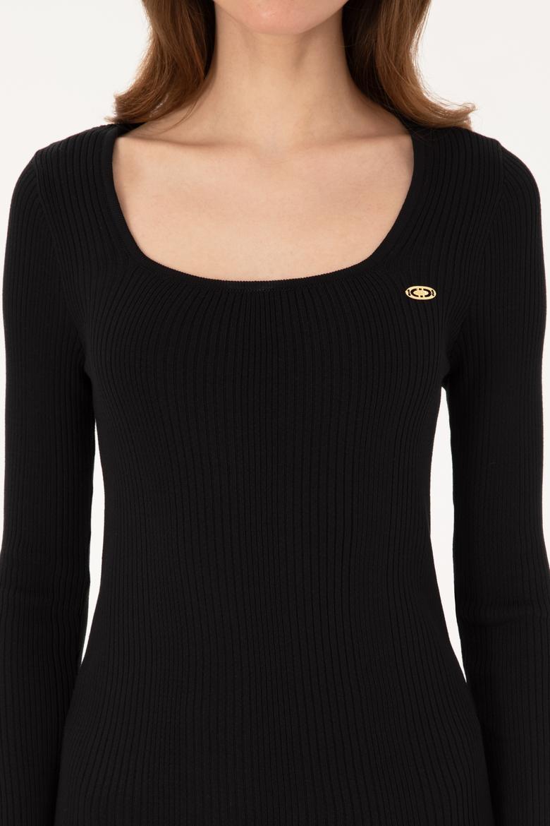 Kadın Siyah Kazak - 50314618004