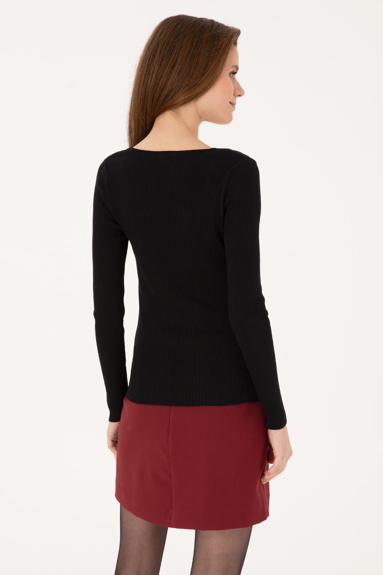 Kadın Siyah Kazak - 50314618004