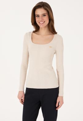 Kadın Krem Kazak - 50314618012