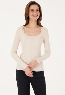 Kadın Krem Kazak - 50314618012