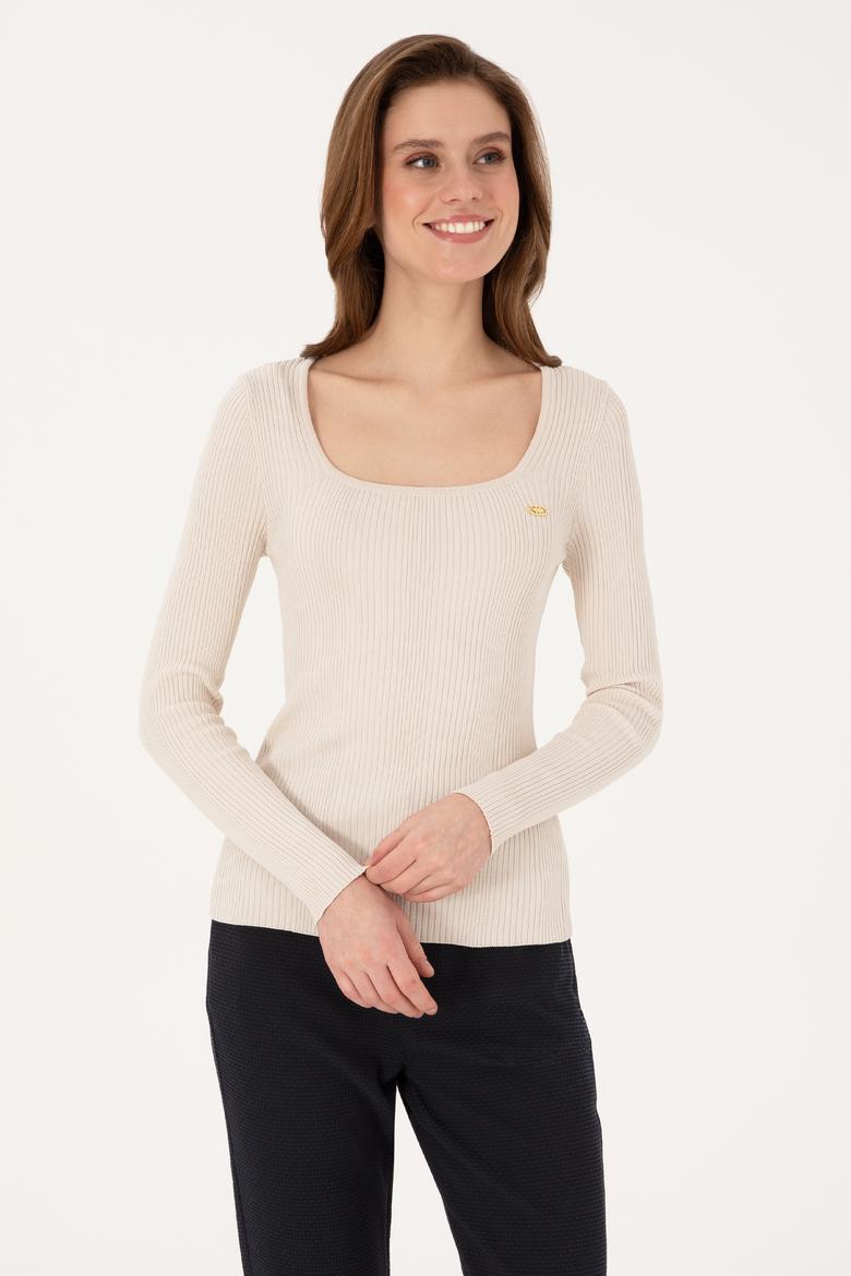 Kadın Krem Kazak - 50314618012