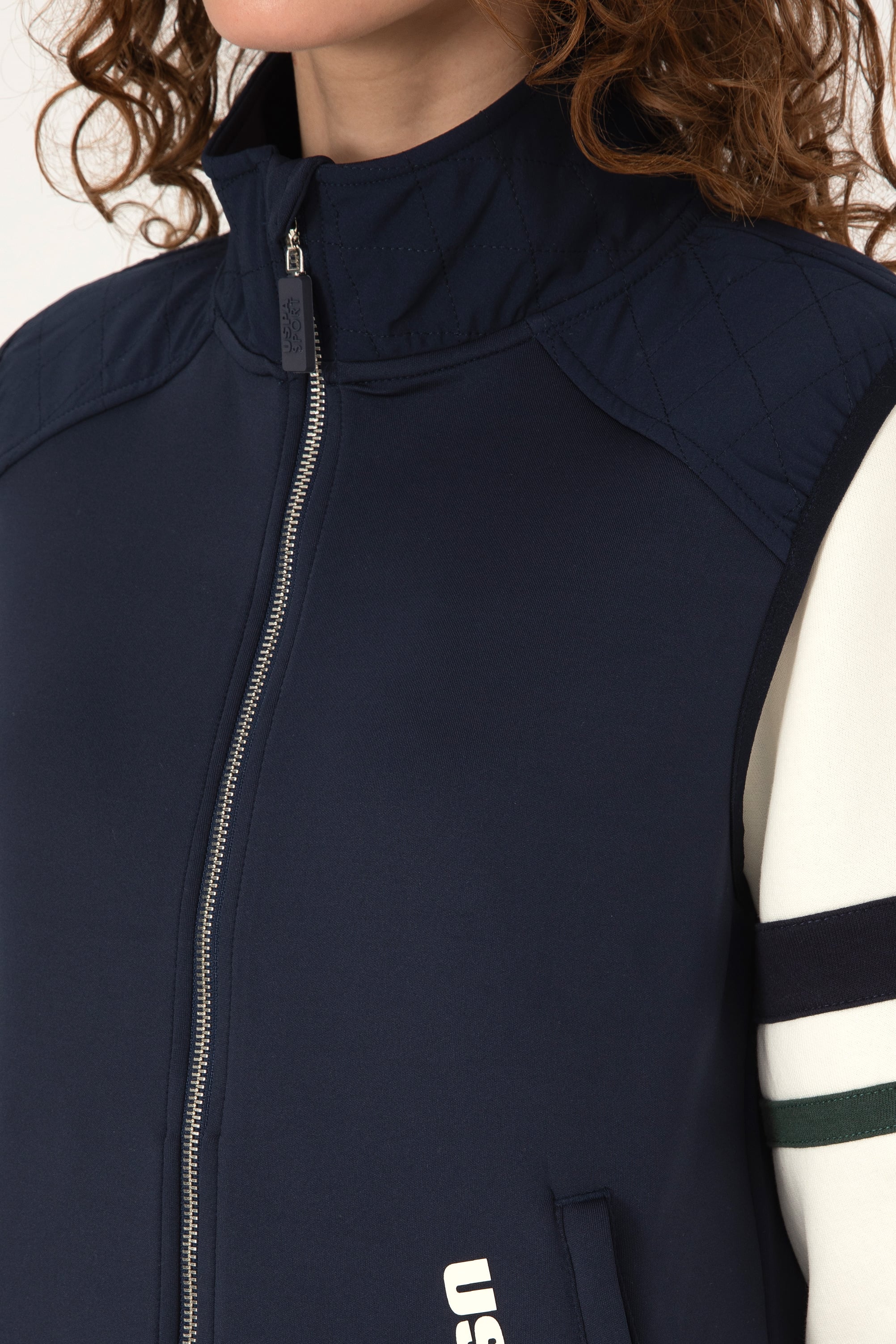 Kadın Lacivert Fermuarlı Dik Yaka Sweatshirt - Image 7