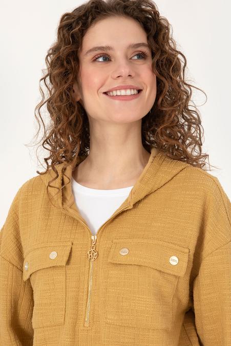 Kadın Hardal Sweatshirt