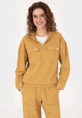 Kadın Hardal Sweatshirt - 50309475016