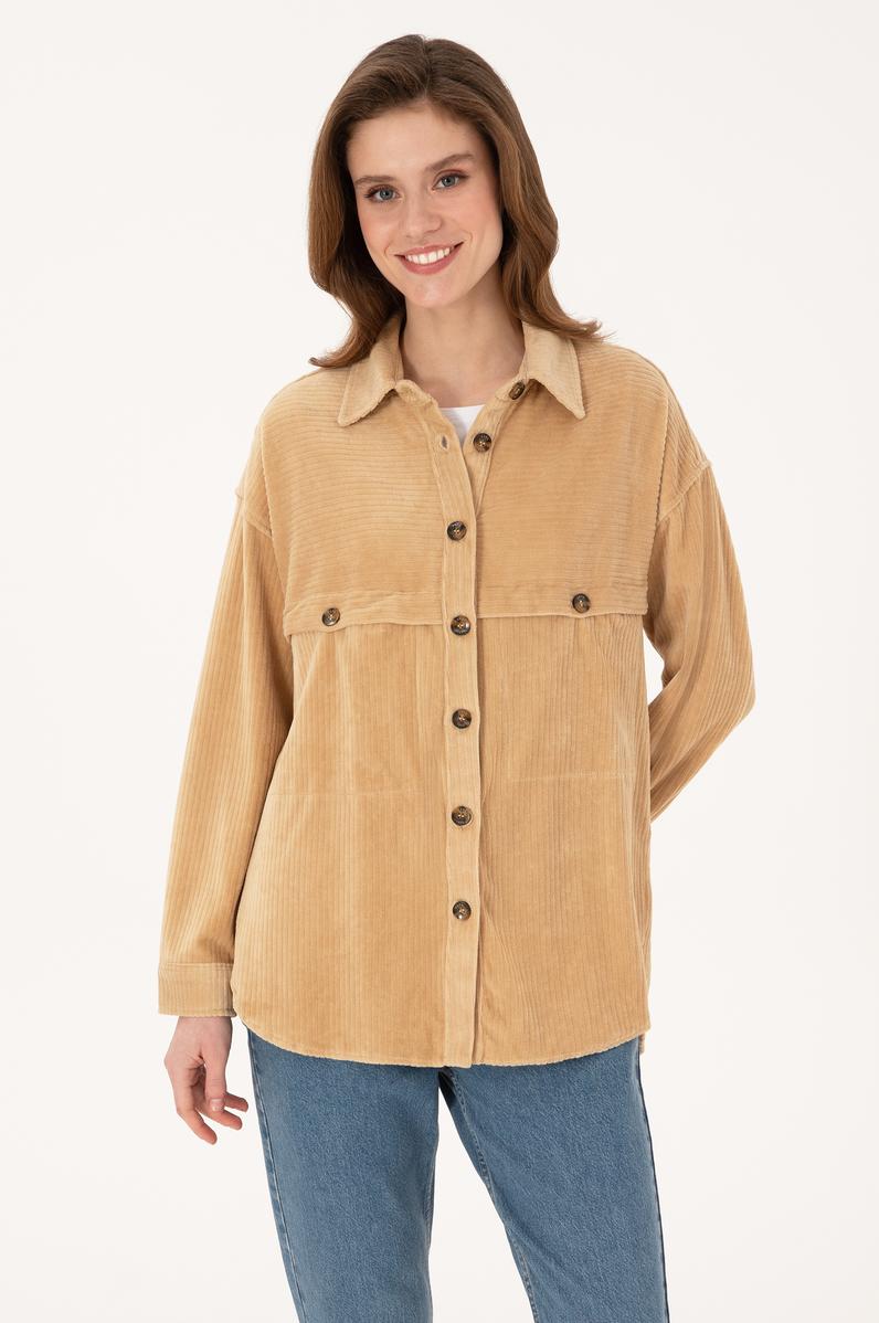 Kadın Kum Örme Gömlek