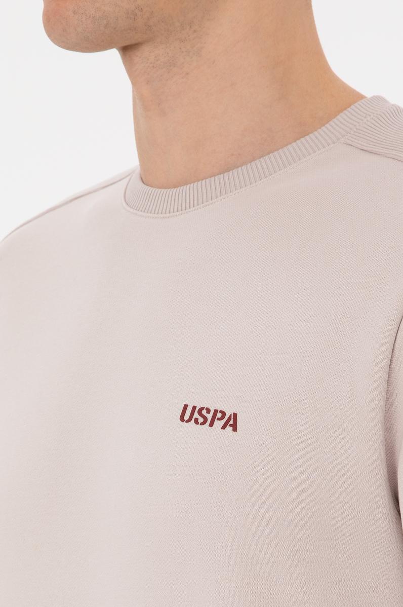 Erkek Regular Fit Bisiklet Yaka Taş Sweatshirt