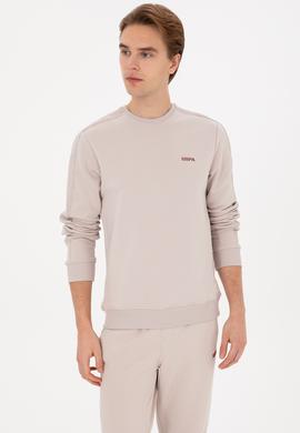 Erkek Regular Fit Bisiklet Yaka Taş Sweatshirt - 50315598019