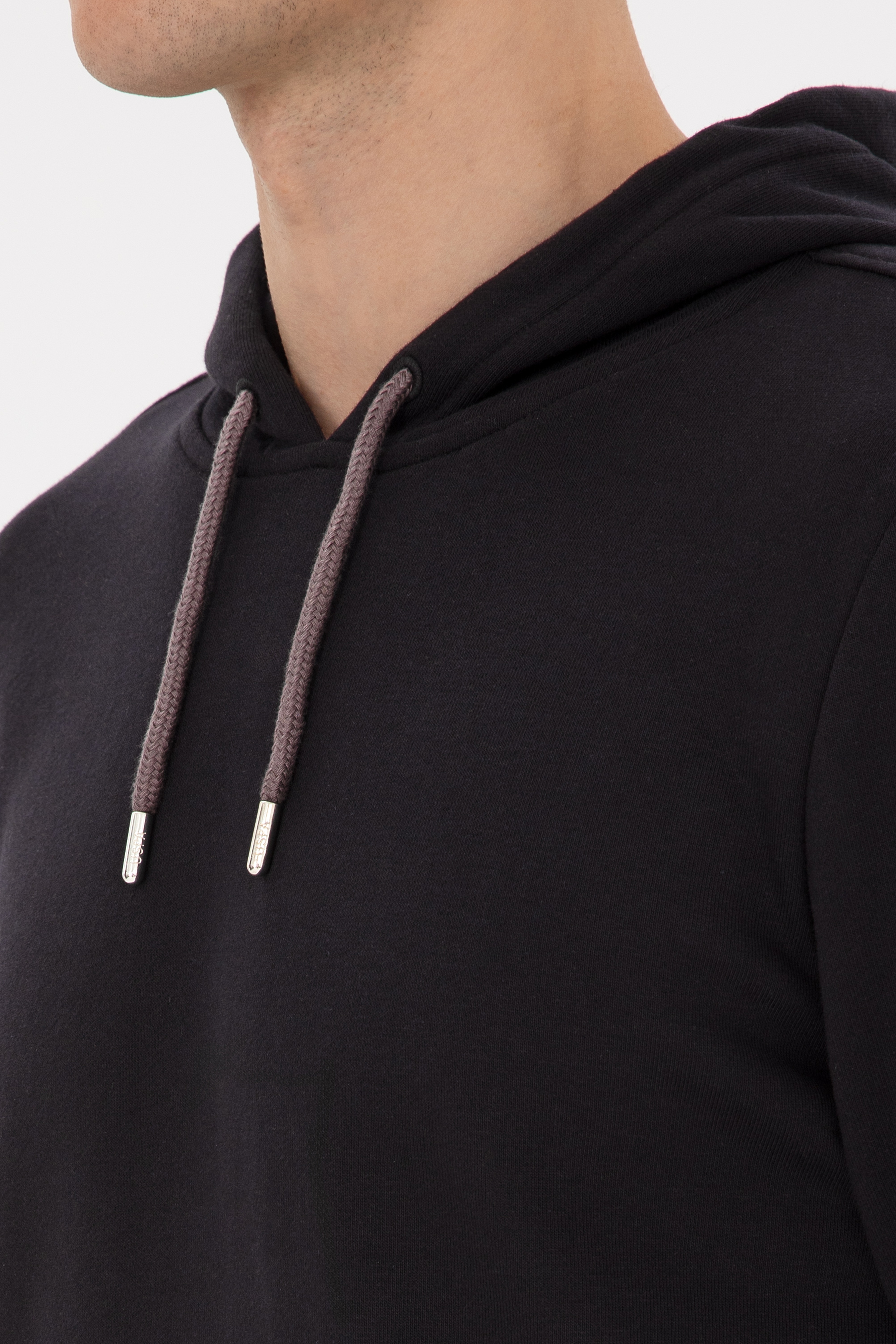 Erkek Regular Fit Kapüşonlu Siyah Sweatshirt - Image 7