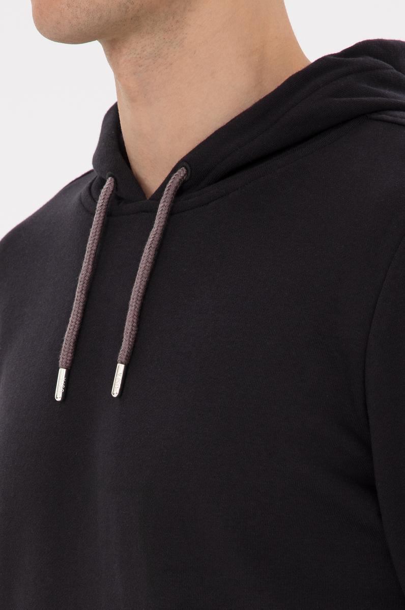 Erkek Regular Fit Kapüşonlu Siyah Sweatshirt