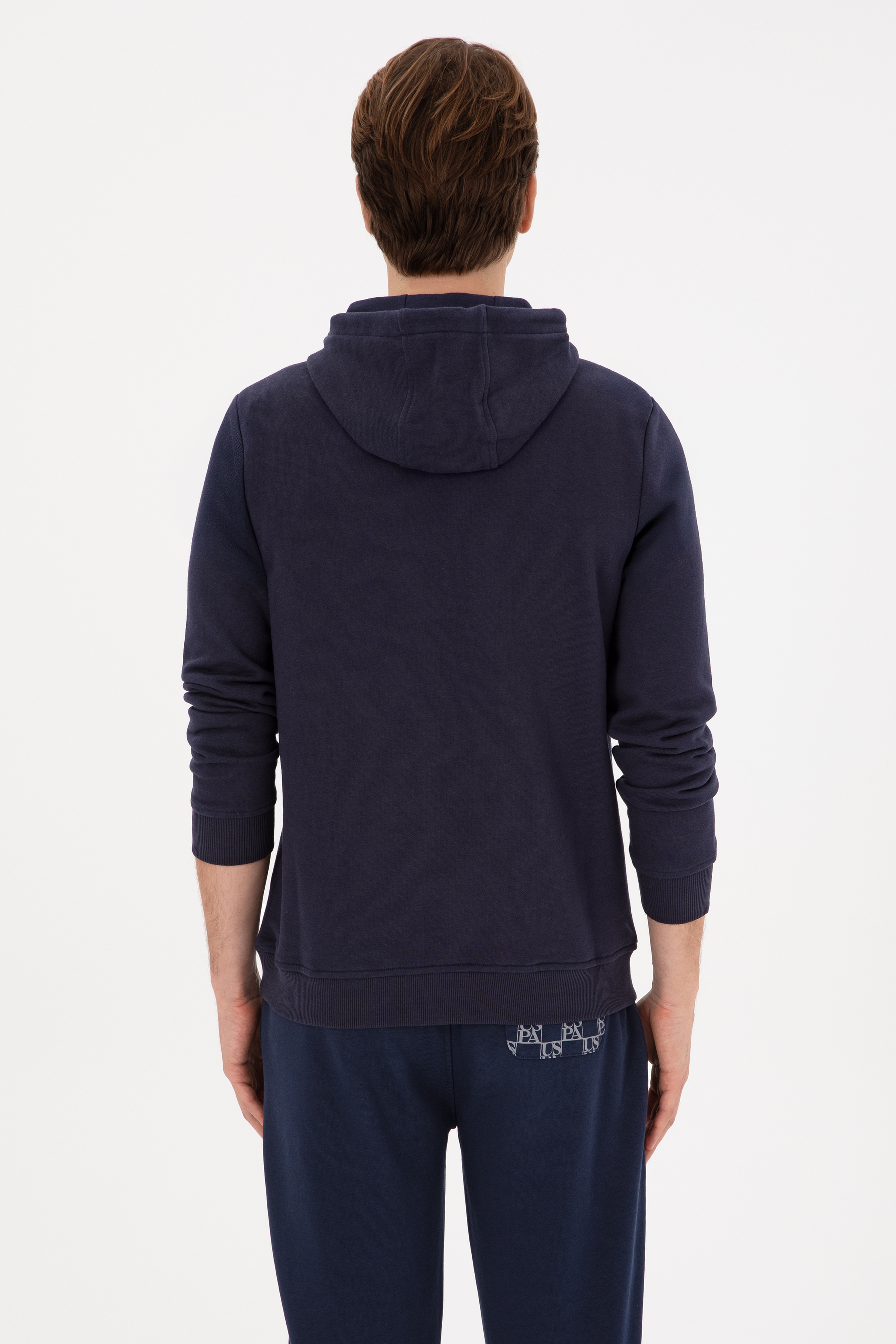 Erkek Regular Fit Kapüşonlu Lacivert Sweatshirt - Image 5