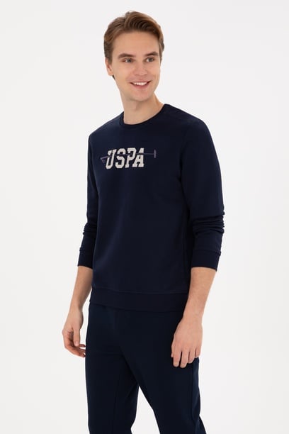 Erkek Regular Fit Bisiklet Yaka Lacivert Sweatshirt