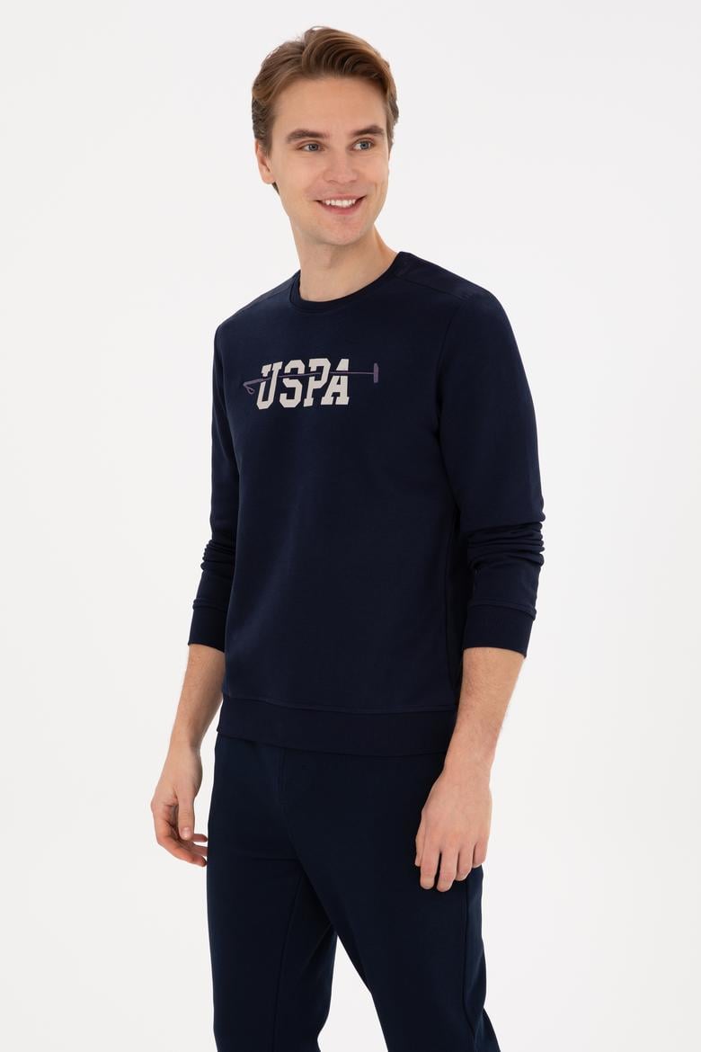 Erkek Regular Fit Bisiklet Yaka Lacivert Sweatshirt - 50315536018