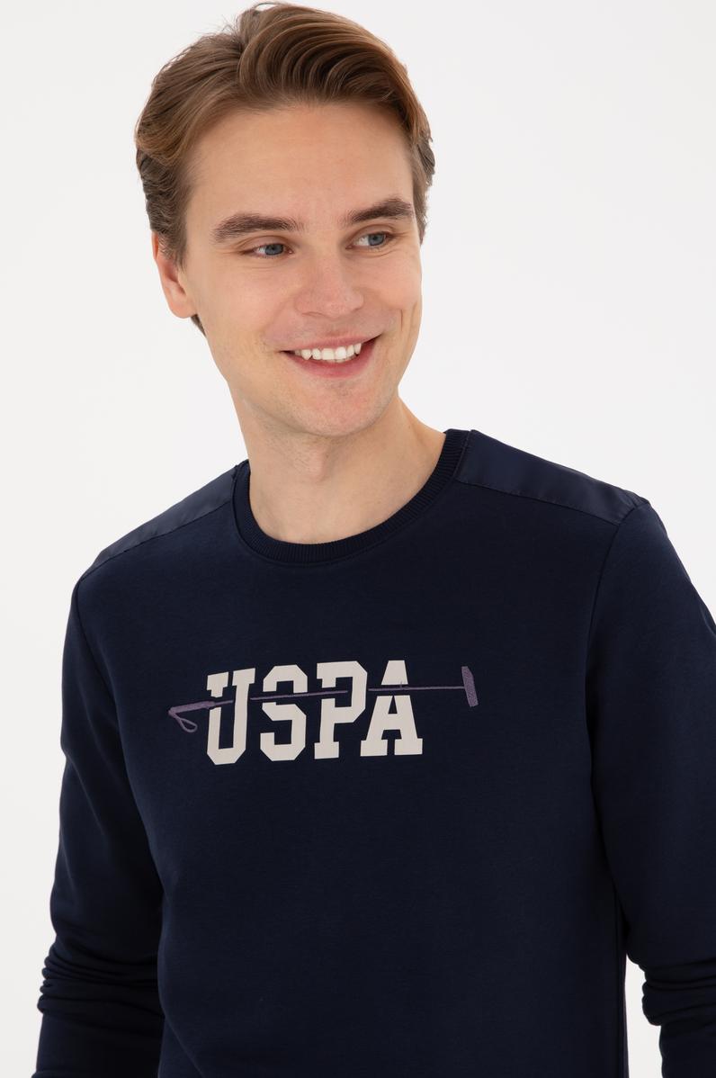 Erkek Regular Fit Bisiklet Yaka Lacivert Sweatshirt