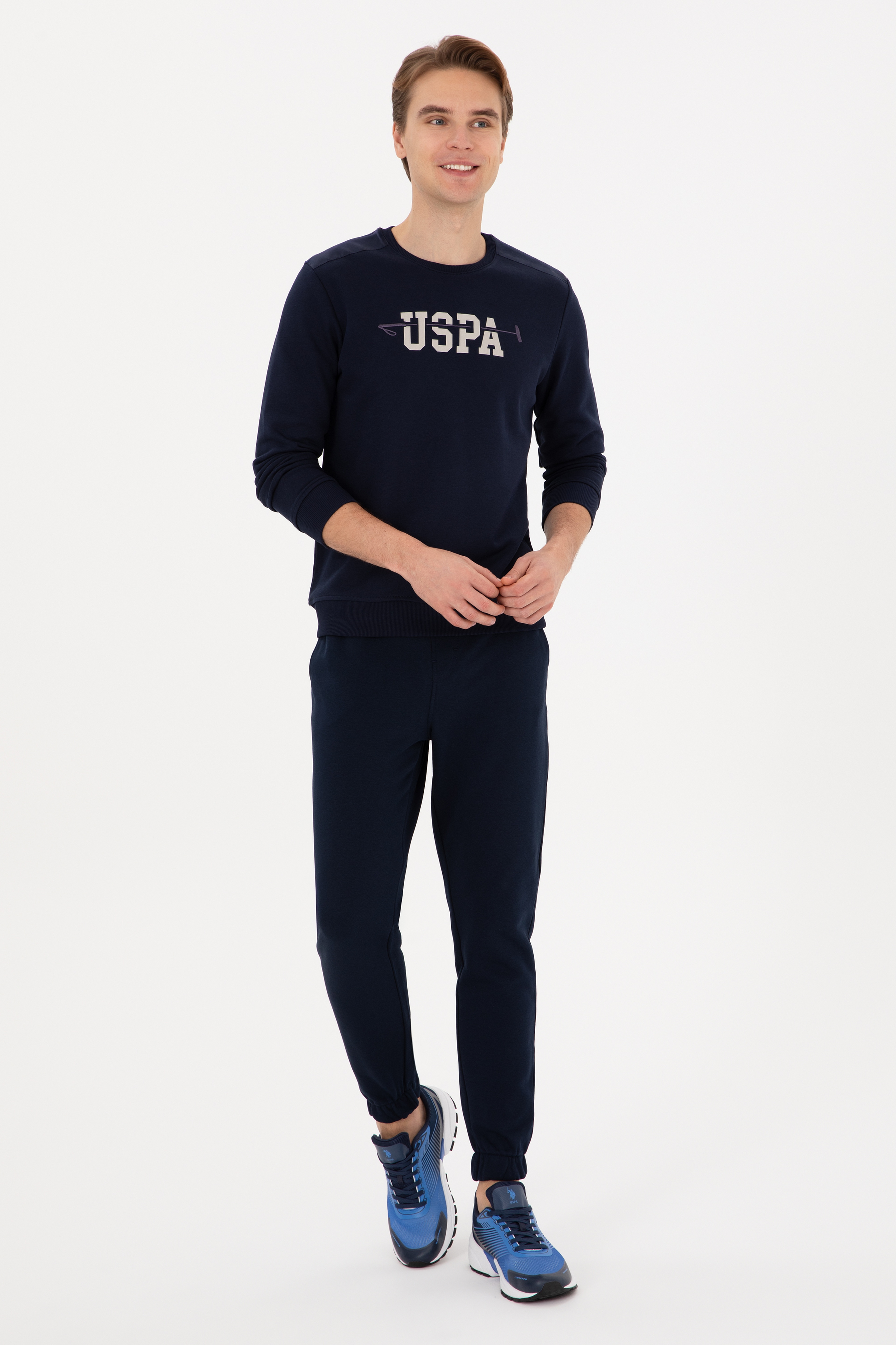 Erkek Regular Fit Bisiklet Yaka Lacivert Sweatshirt