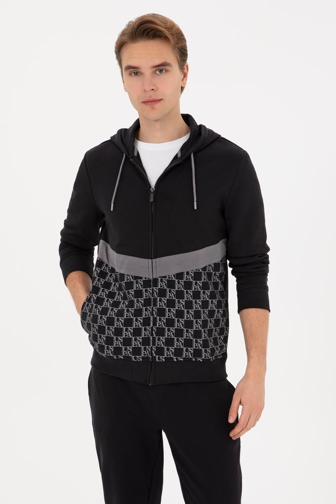 Erkek Siyah Örme Hırka