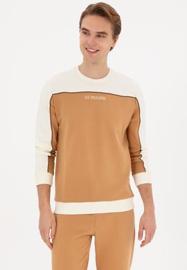 Erkek Regular Fit Bisiklet Yaka Camel Sweatshirt - 50315507019