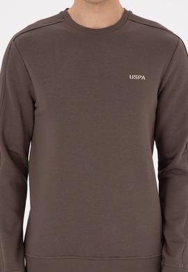 Erkek Regular Fit Bisiklet Yaka Vizon Sweatshirt - 50315598006