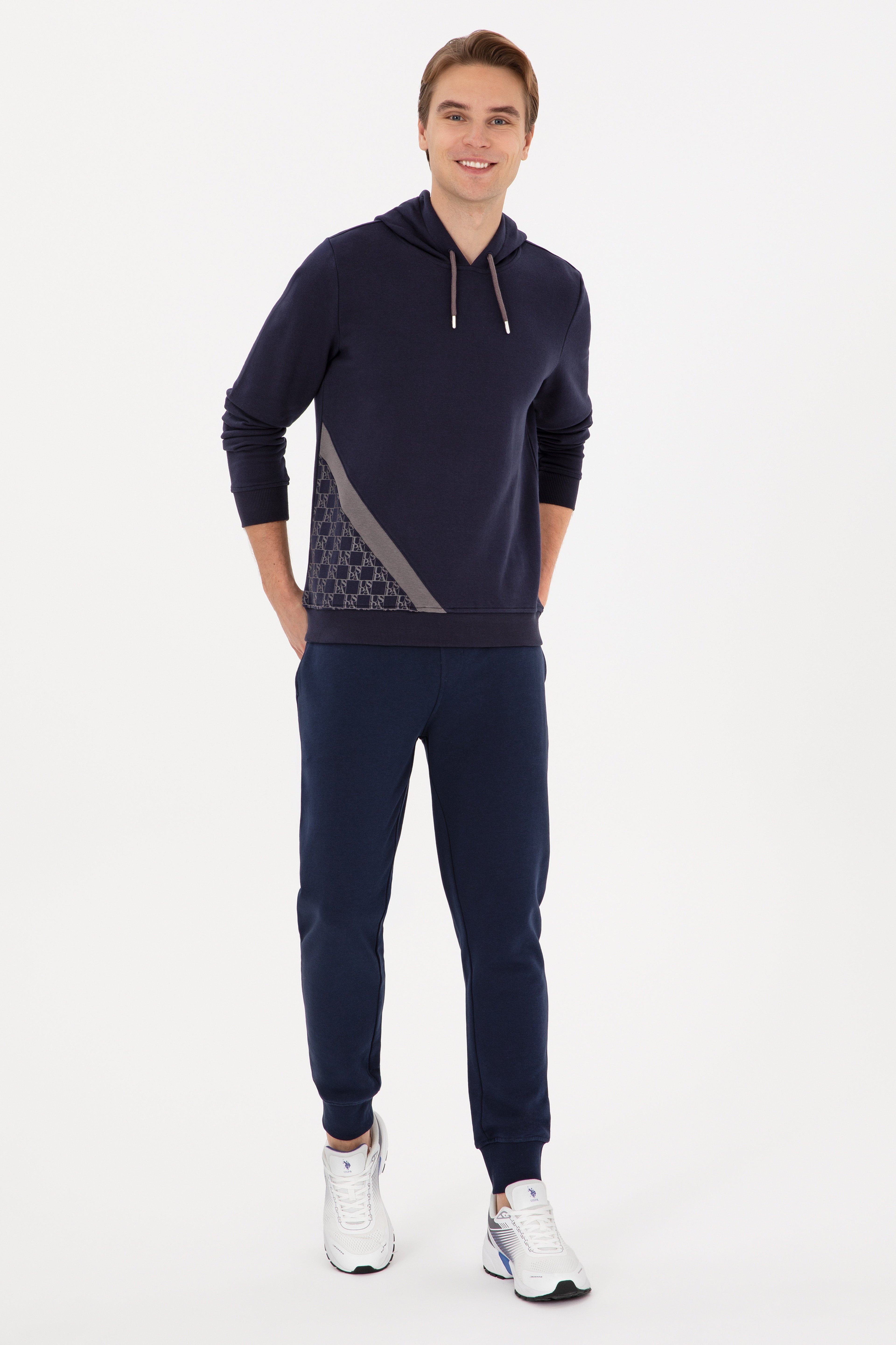 Erkek Regular Fit Kapüşonlu Lacivert Sweatshirt