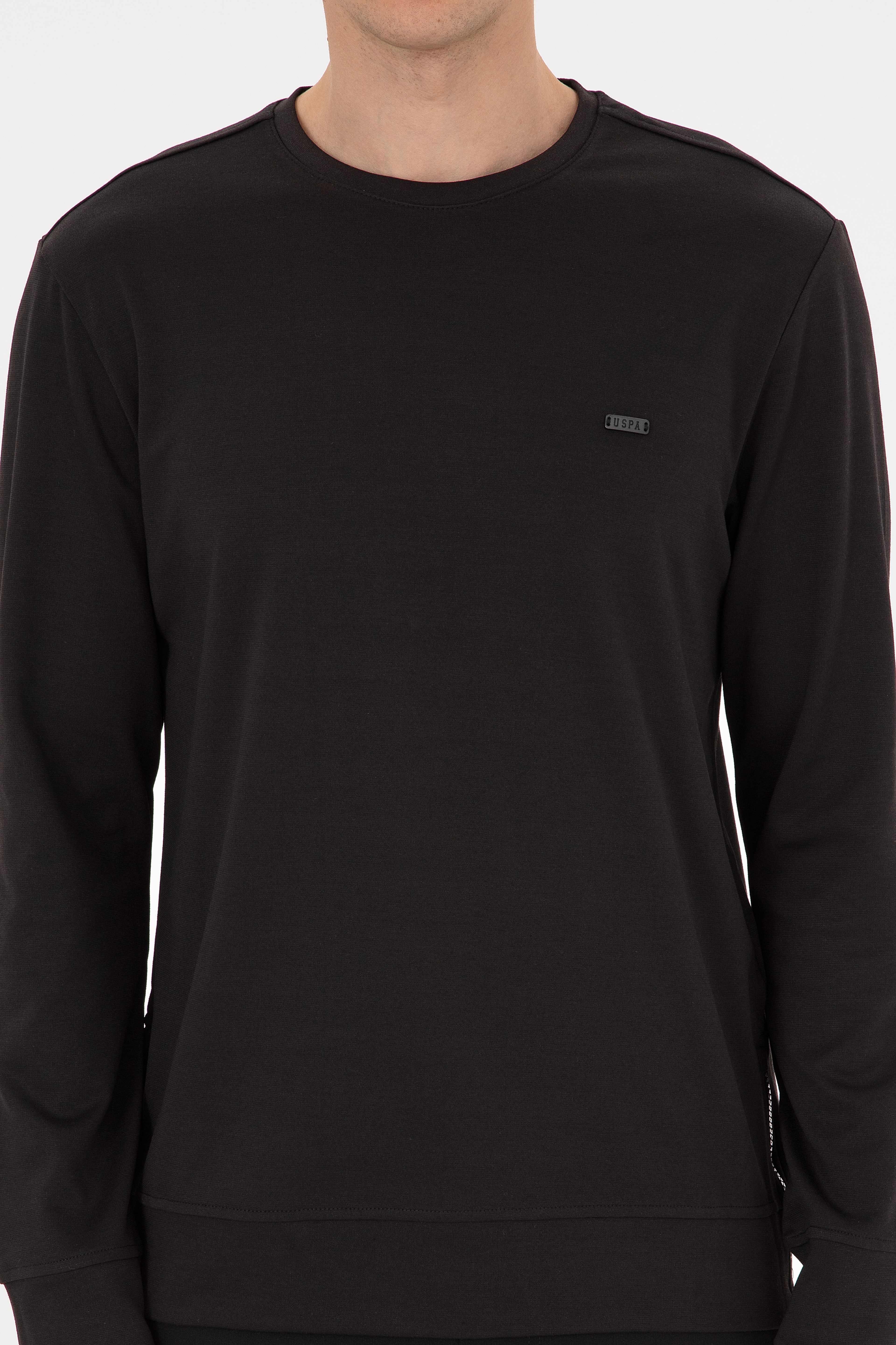 Erkek Regular Fit Bisiklet Yaka Siyah Sweatshirt - Image 6