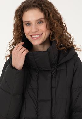 Kadın Siyah Kaban - 50308614022