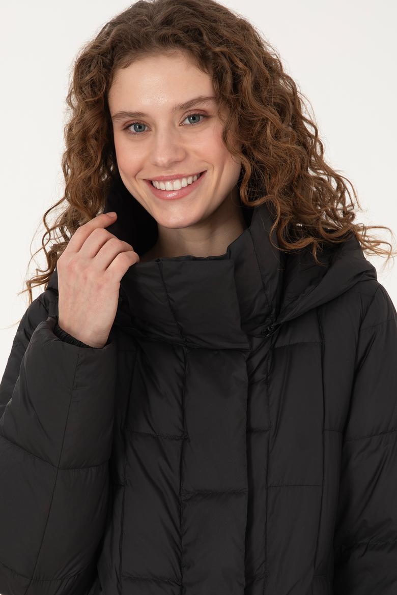 Kadın Siyah Kaban - 50308614022