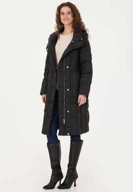 Kadın Siyah Kaban - 50308614022