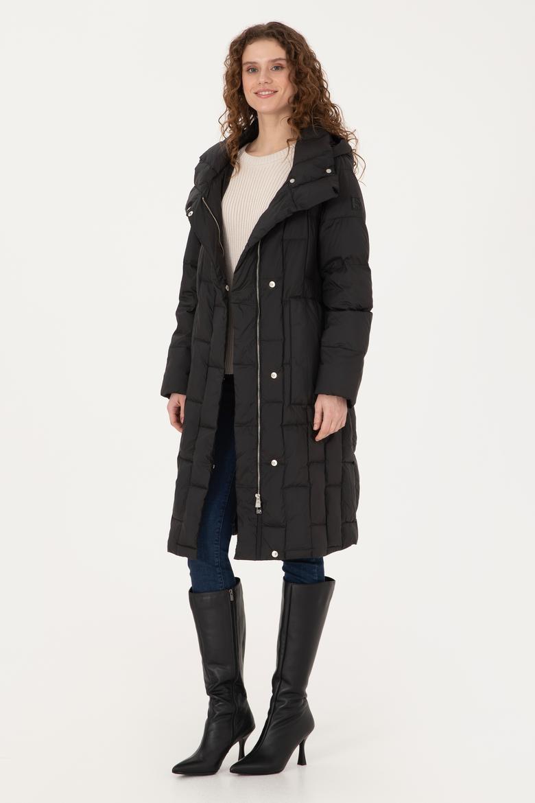 Kadın Siyah Kaban - 50308614022