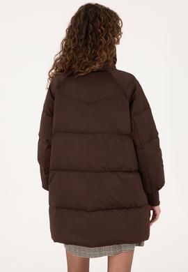 Kadın Koyu Kahverengi Kaban - 50308606011