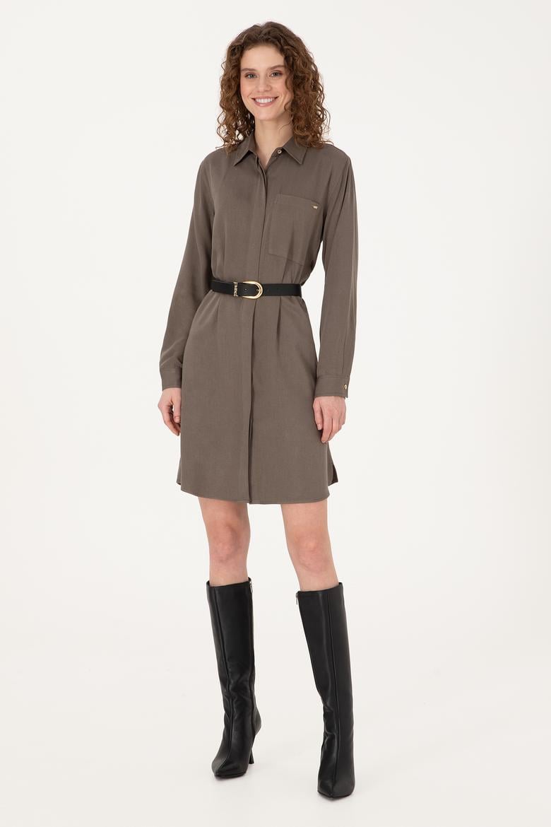 Kadın Vizon Dokuma Elbise