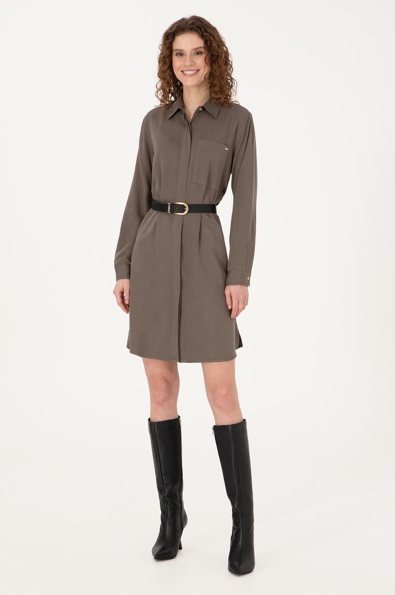 Kadın Vizon Dokuma Elbise