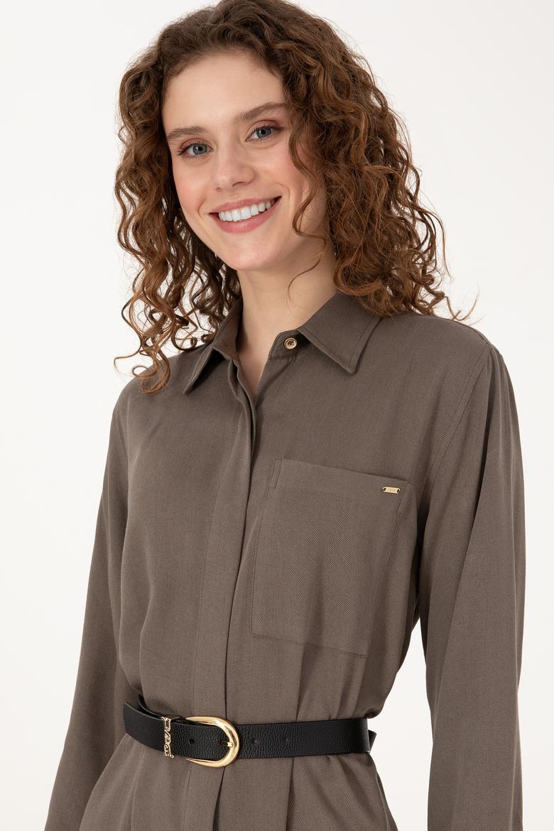 Kadın Vizon Dokuma Elbise - 50308530052