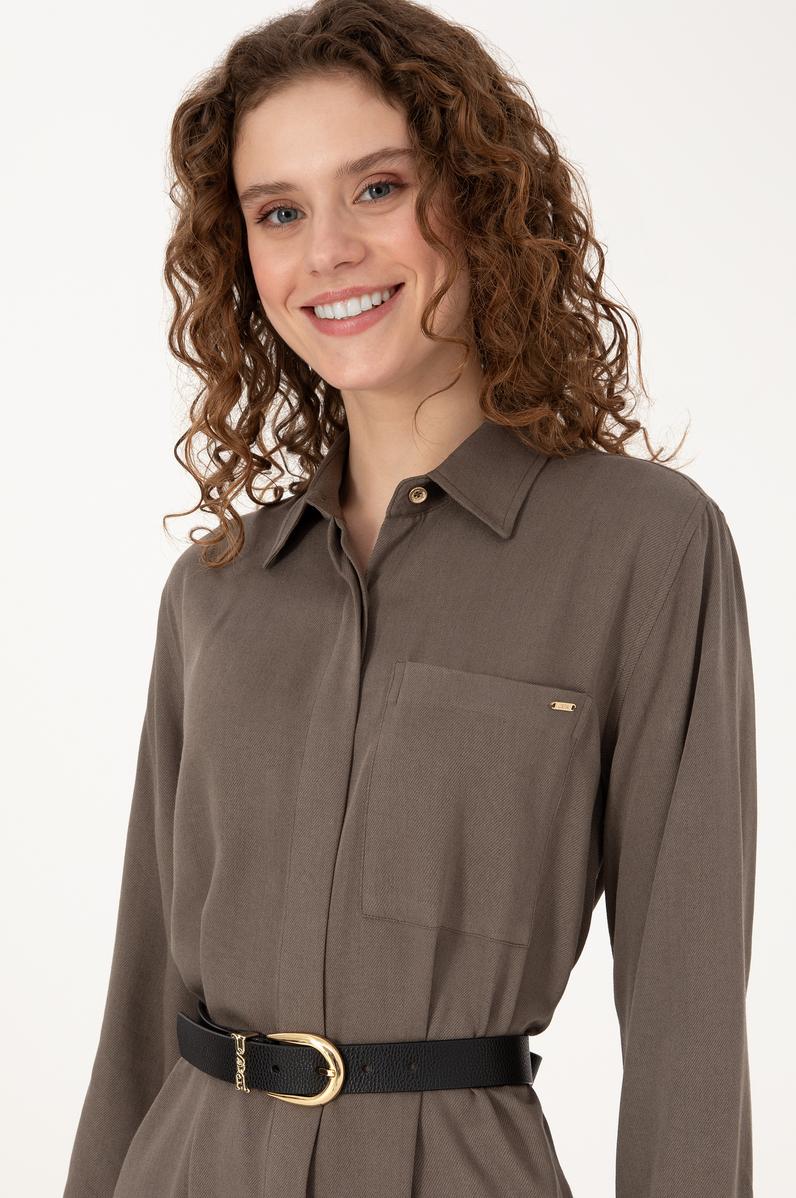 Kadın Vizon Dokuma Elbise