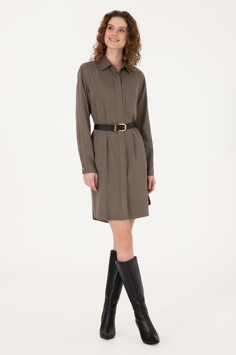 Kadın Vizon Dokuma Elbise - 50308530052