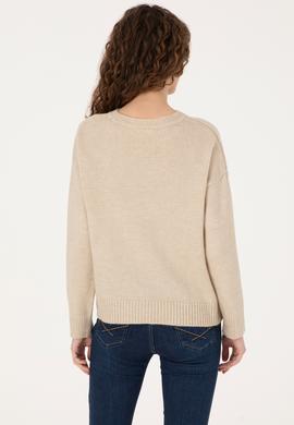 Kadın Taş Melanj Kazak - 50309672029