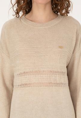 Kadın Taş Melanj Kazak - 50309672029