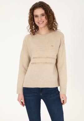 Kadın Taş Melanj Kazak - 50309672029