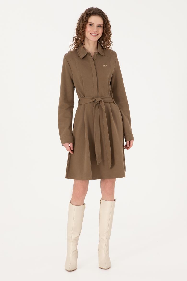 Kadın Haki Örme Elbise - 50309458006