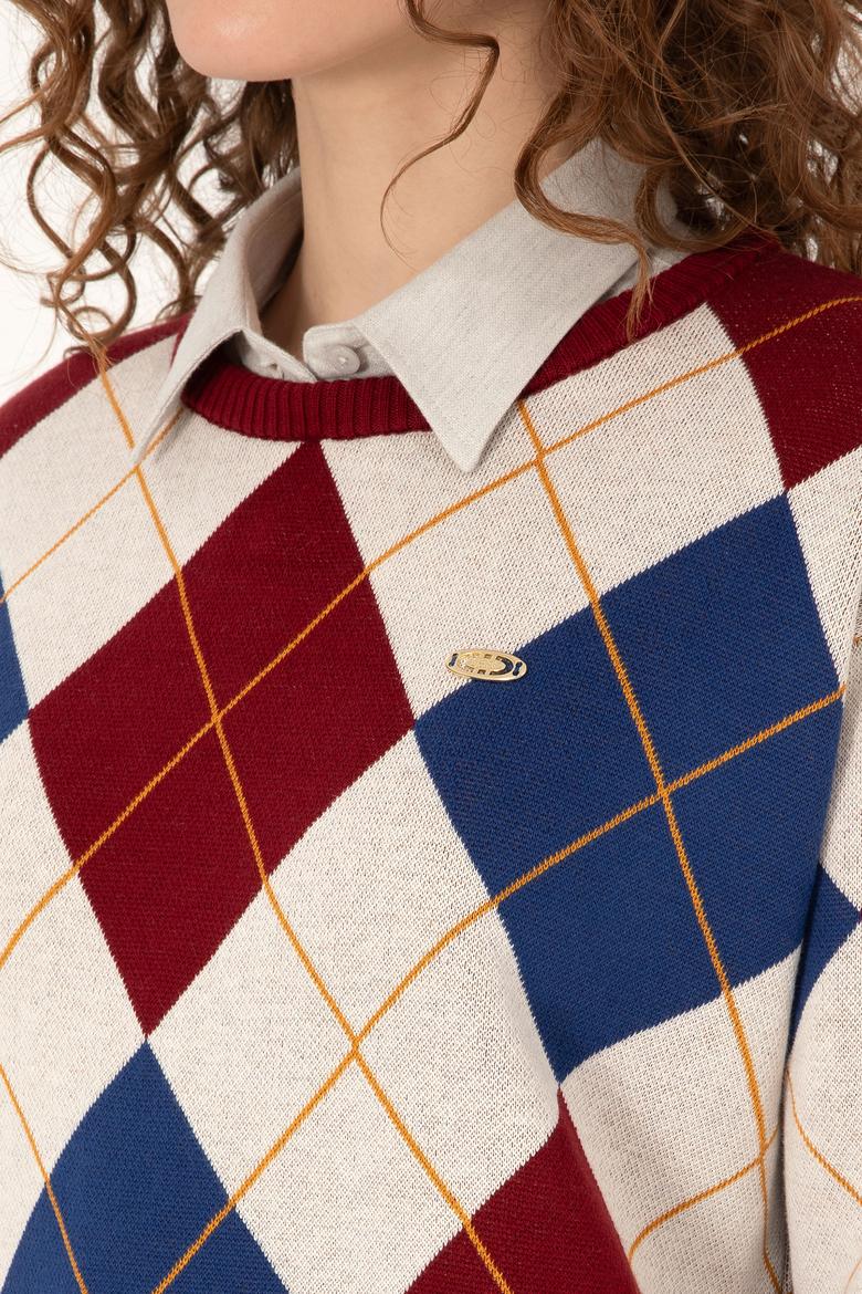 Kadın Bordo Kazak - 50309632004