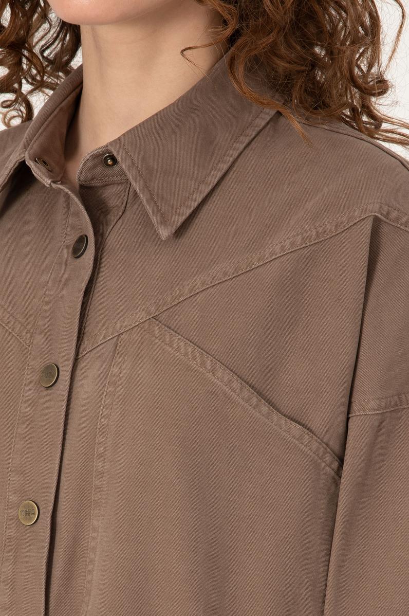 Kadın Haki Uzun Kollu Gömlek