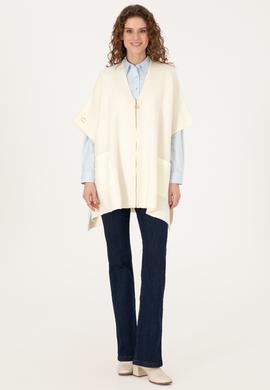 Kadın Krem Triko Panço - 50309711001