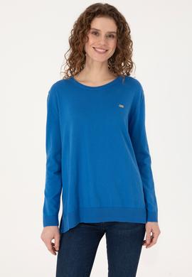 Kadın MAVİ Basic Kazak - 50313579024