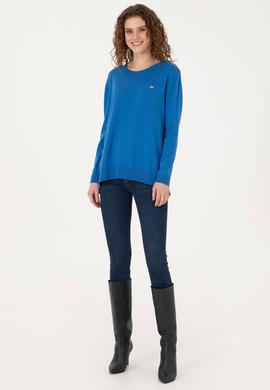 Kadın MAVİ Basic Kazak - 50313579024