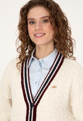 Kadın Krem Triko Hırka - 50314775009